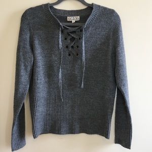 PInk Rose| Gray Sweater